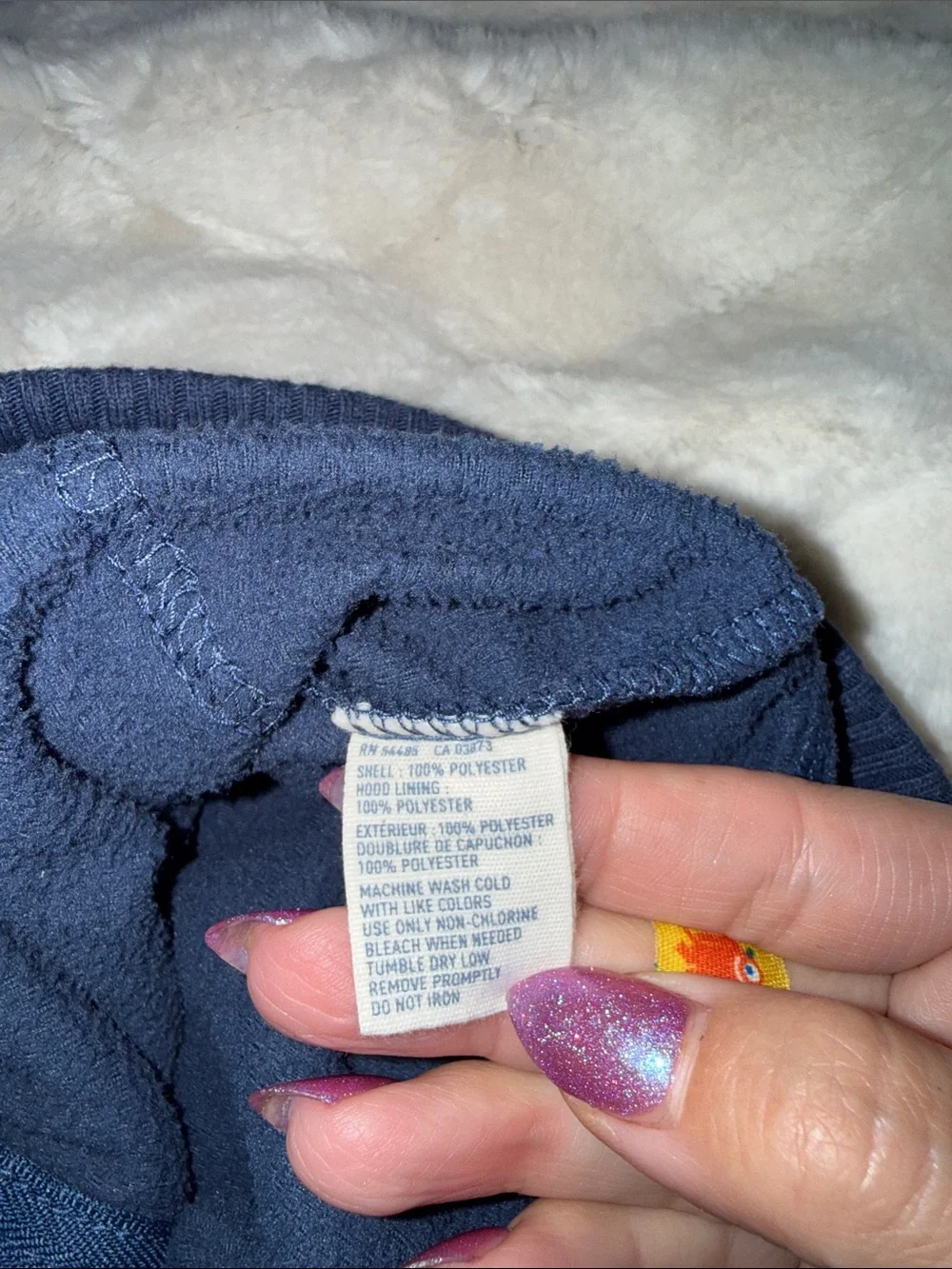 American Eagle Outfitters Navy Blue Fleece Zip Hoodie